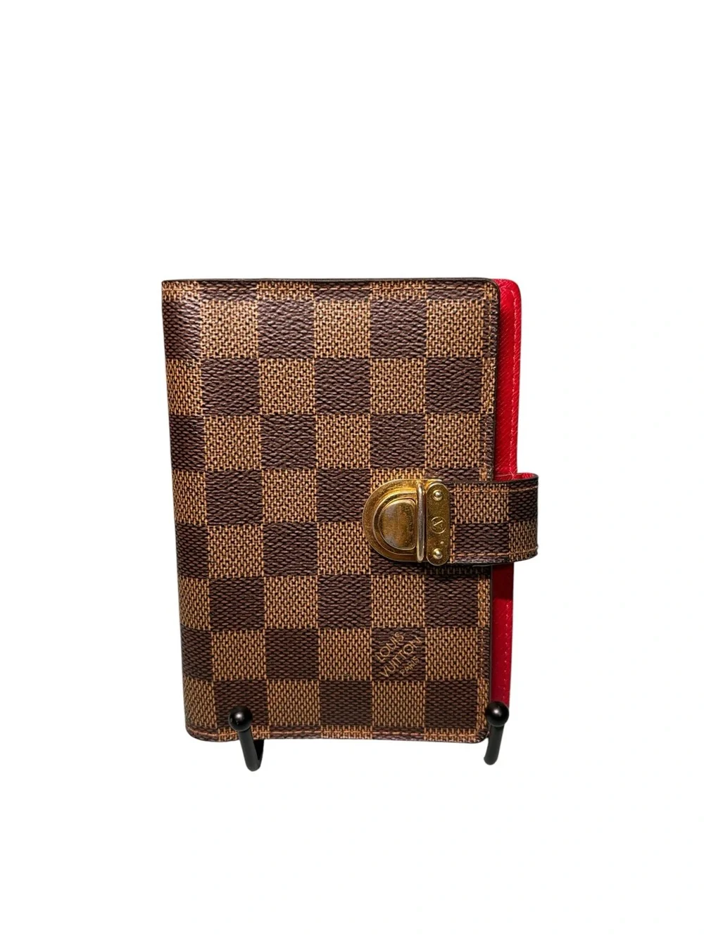 Louis Vuitton Damier Ebene Koala Agenda PM - Red Cross Grain Leather